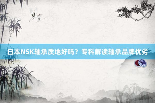 日本NSK轴承质地好吗？专科解读轴承品牌优劣